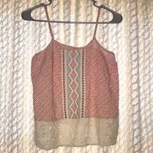 Red and green spaghetti strap tank top